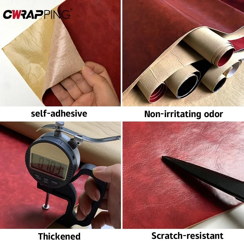 Car Self-Adhesive Leather Repair Sticker Car Seat Refurbishment Vinyl Oil Leather Anti-Scratch Sofa Furniture Refurbishment Tool