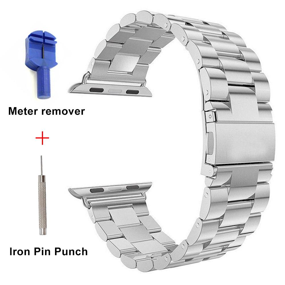 

Ремінець із нержавіючої сталі для Apple Watch Ultra Band 49 мм 40 мм 44 мм 42/38 мм 41 мм 45 мм Браслет для ремінця для годинника IWatch Series 8 7 SE 6 5 4 (Без годинника) 42/44/45/49mm