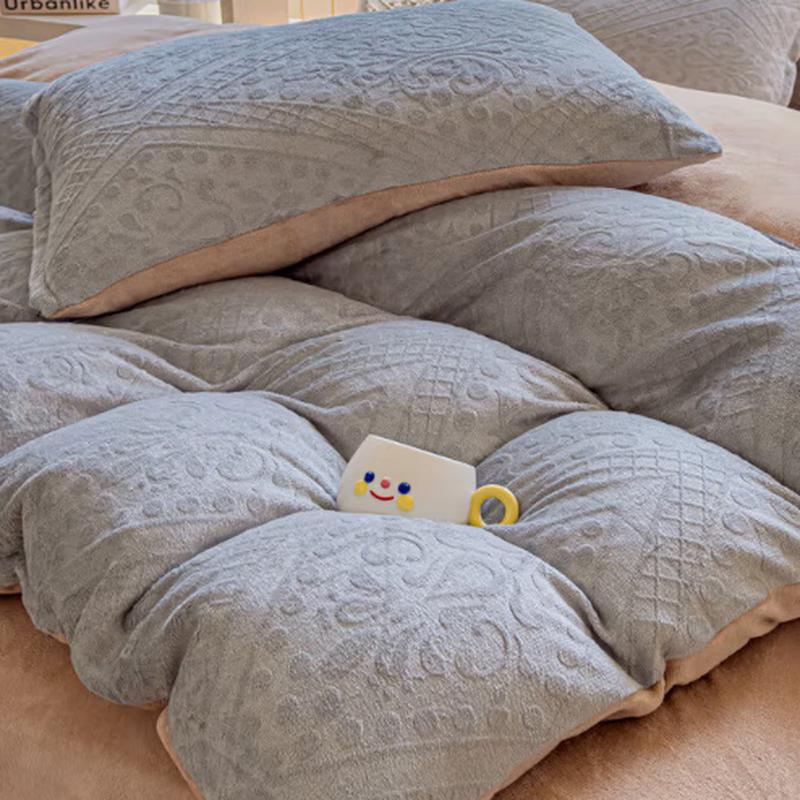 

Lilang Milk Velvet Waffle Weave Bedding Set