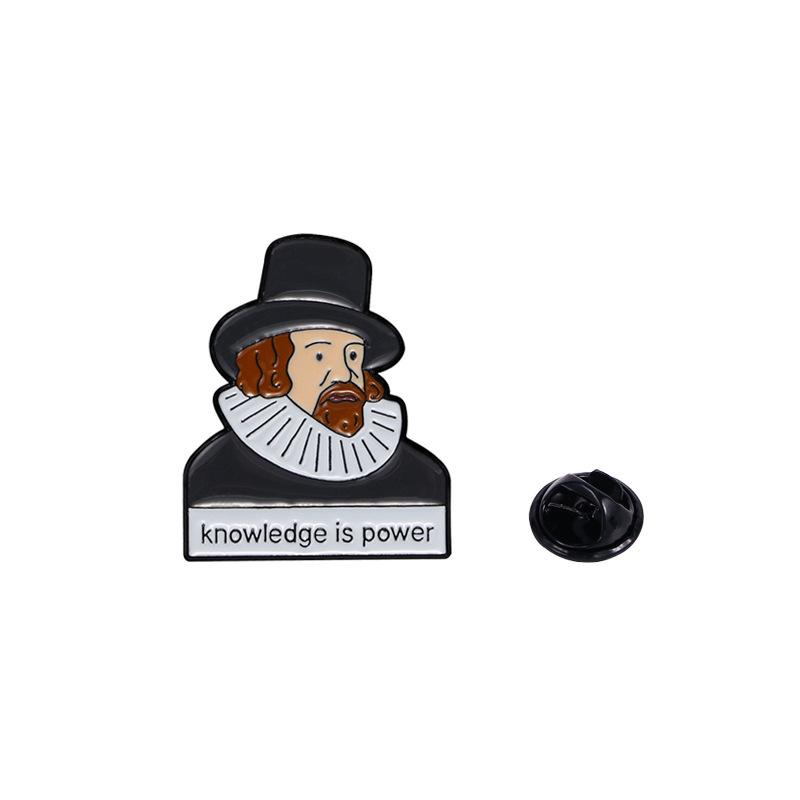 Merchandise Celebrity Marx Brooch Badge English Alphabet Encourages Learning Inspirational Text Brooch Student Gifts