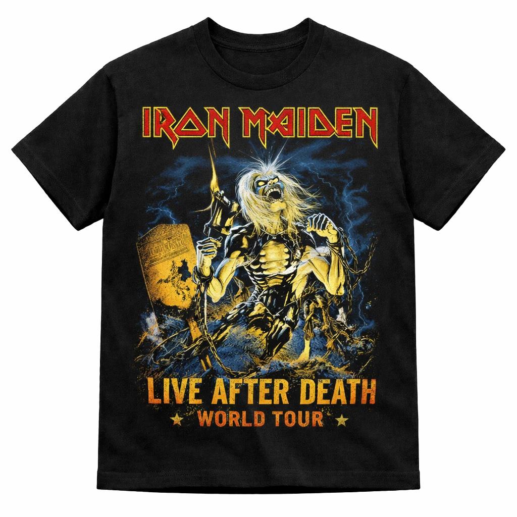 Iron Maiden Live After Death Tour Винтажная Рок Футболка XL