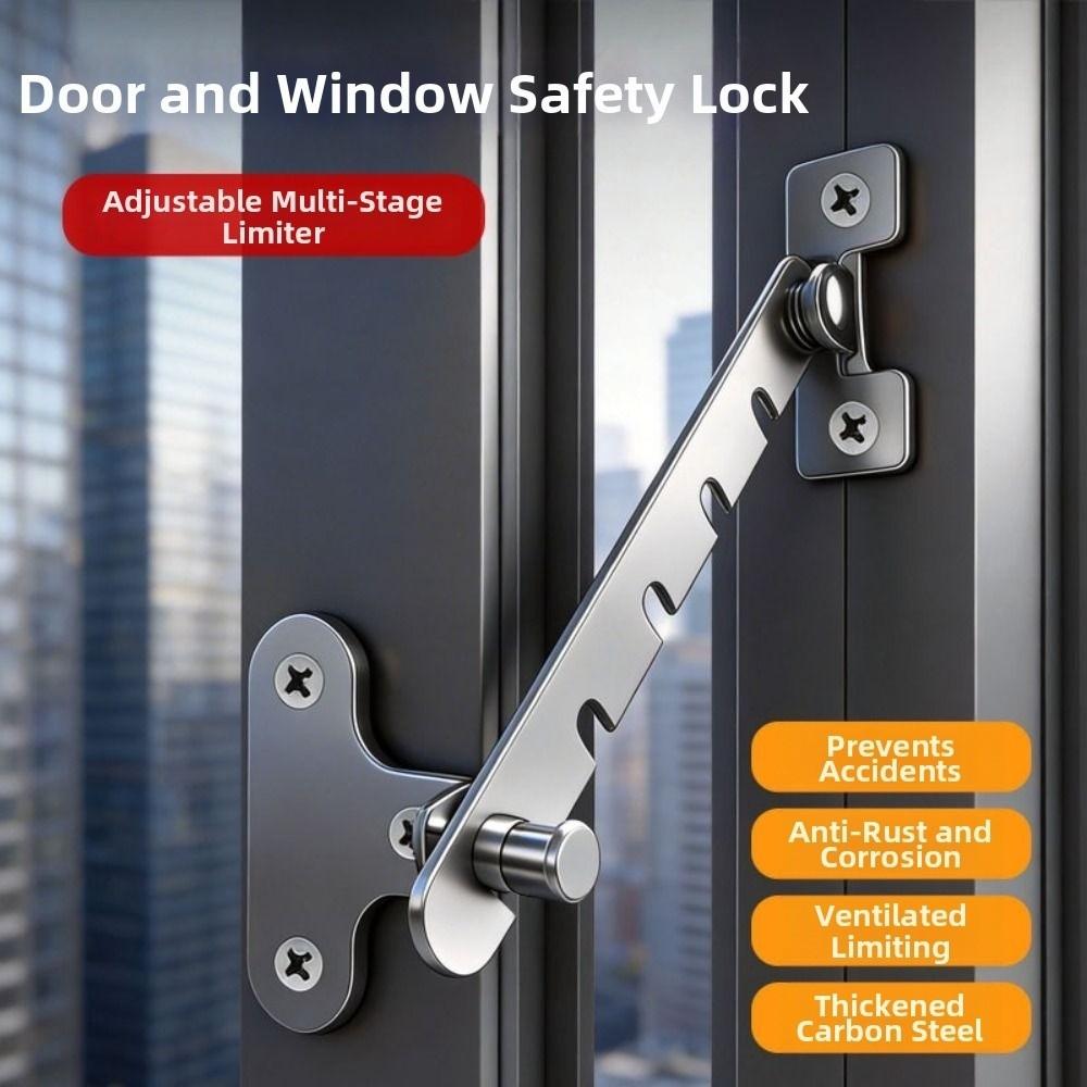5 Gears Window Limiter Latch Adjustable Ventilation Inner Opening Door Limit