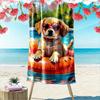 Cute Puppy In Sunglasses On Pool Float Beach Towel Quick-drying for Travel Outdoor Sports Jogging Beach and Swimming