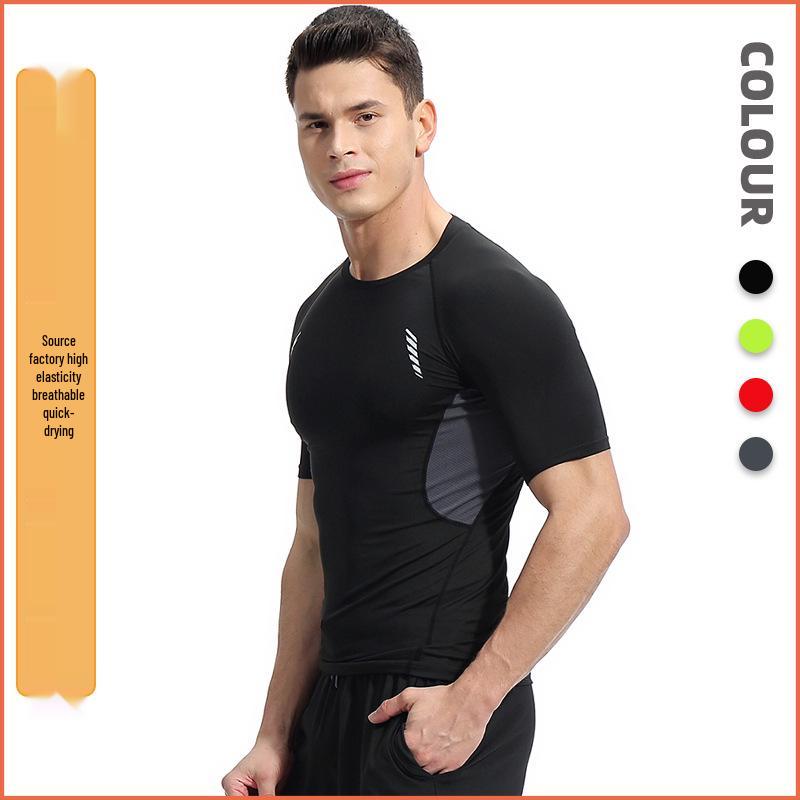 Men's Summer Quick-Dry Elastic T-Shirt for Sports
