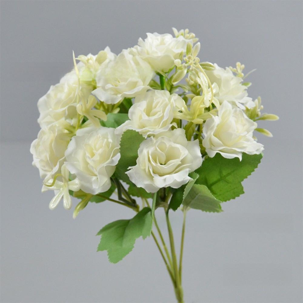 Realistic 10 Heads Artificial Rose Bouquet 32cm Silk Western-Style Floral Decor Artificial Flowers Home Decor