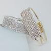 Luxury Full Rhinestone Inlaid Hollow Band Cuff Bangle Bracelet Women Jewelry