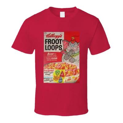 Camiseta de Caja de Cereal con Personajes Froot Loops Banana Splits