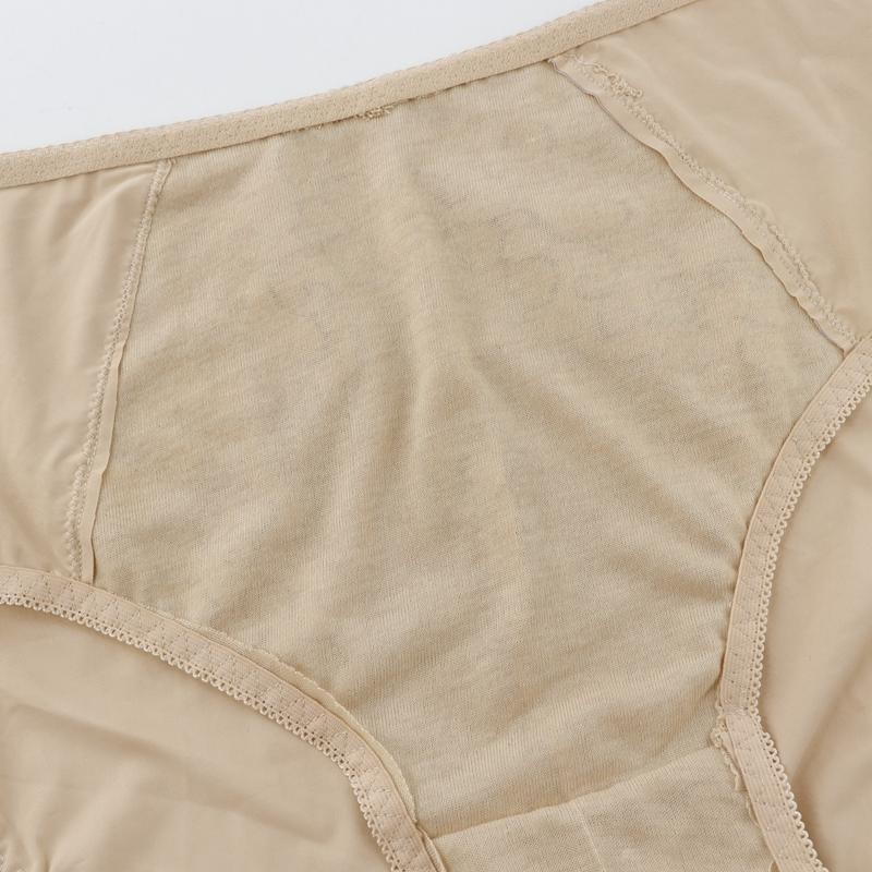 Women Plus Size Breathable Hip-Hugging Panties Mid Waist Print Solid Color Sexy Comfortable Brief L 1Xl 2Xl 3Xl 4Xl 5Xl