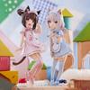 18CM NEKOPARA Anime Cat Maid Figure - Chocolates Vanilla Cute PVC Collectible Static Doll Pretty Cat Style Model for Kids
