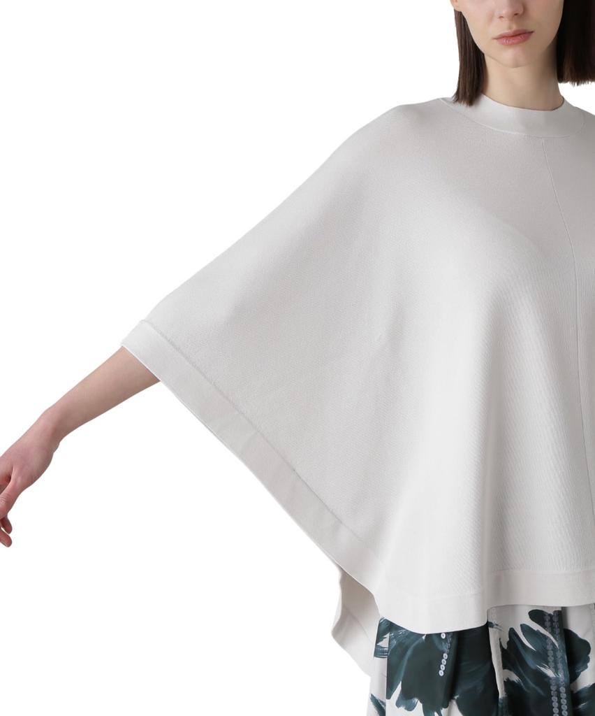 ADORE Dzianinowe Damskie Ponczo w Stylu (Suchy rozciągliwy) 531-5170524 030_Biały