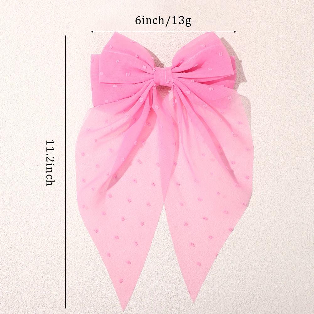 8Colors Elegant Bow Ribbon Hair Clip Women  Solid Satin Spring Clip Ponytail Bow Fashion Simple Hairpin Girls Hair Accessories