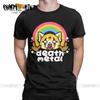 Death Metal Aggretsuko Herren T-Shirts Aggressive Retsuko Lustiges Baumwoll-T-Shirt Kurzarm-T-Shirt Geburtstagsgeschenk Kleidung