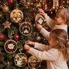 6PCS Natural Wood DIY Craft Ornament Set Christmas Theme Christmas Ornaments  Tag
