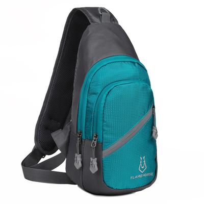 Crossbody Sling Bag Ultra-Lightweight Water Resistance Nylon Chest Shoulder Bag With Earphone Hole For Men And Women