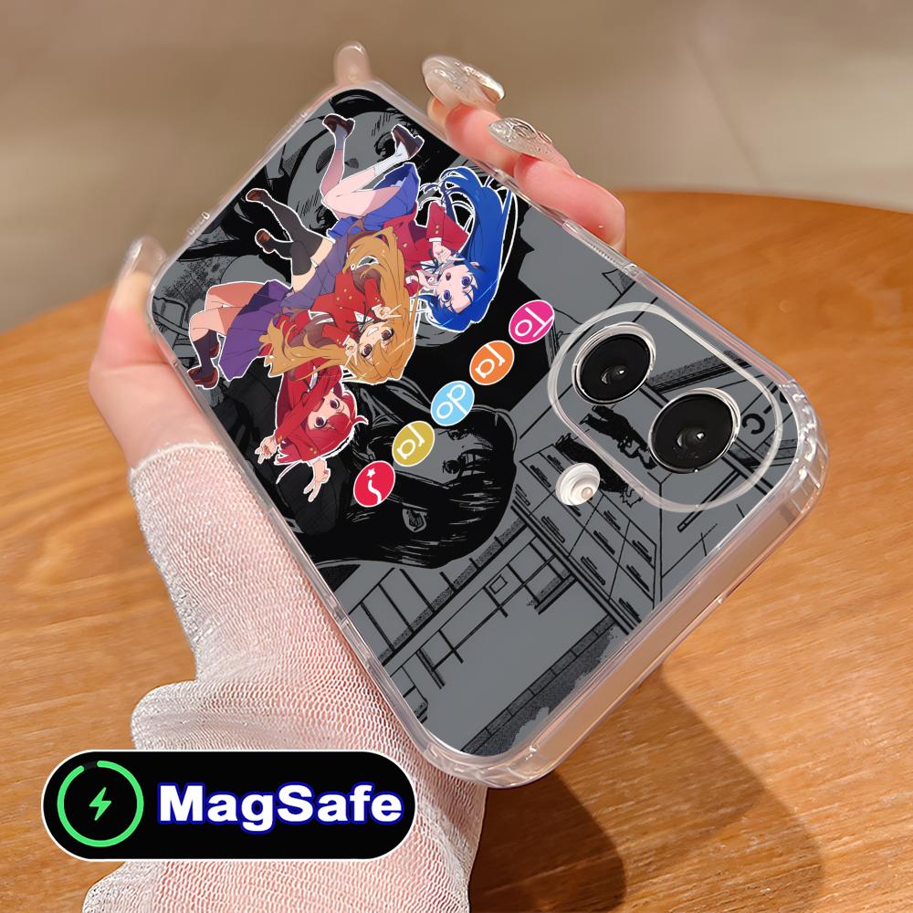 Anime Toradora Mobile Cell Phone Case for iPhone 17 16 15 14 13 12 11 Air Pro Max Plus Mini Magsafe Clear Colorful Cover Luxury