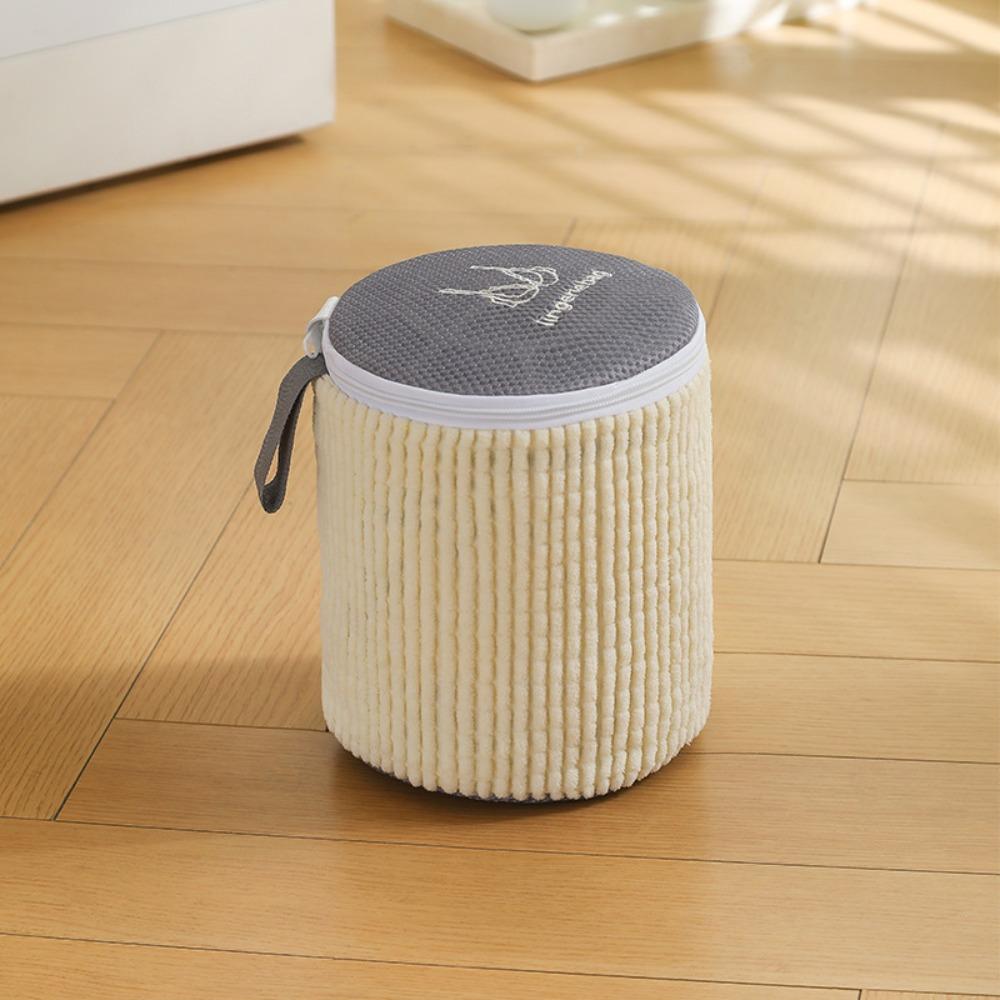 

Chenier Laundry Storage Bag Anti-Winding Cylindrical Wash Protective Bag Anti-deformation Embroideried Bra Machine Wash Bag бежевий