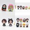 Adorable 8 Piece Q Version Sitting Demon Slayer Nezuko Toy Doll Capsule Figures Collection