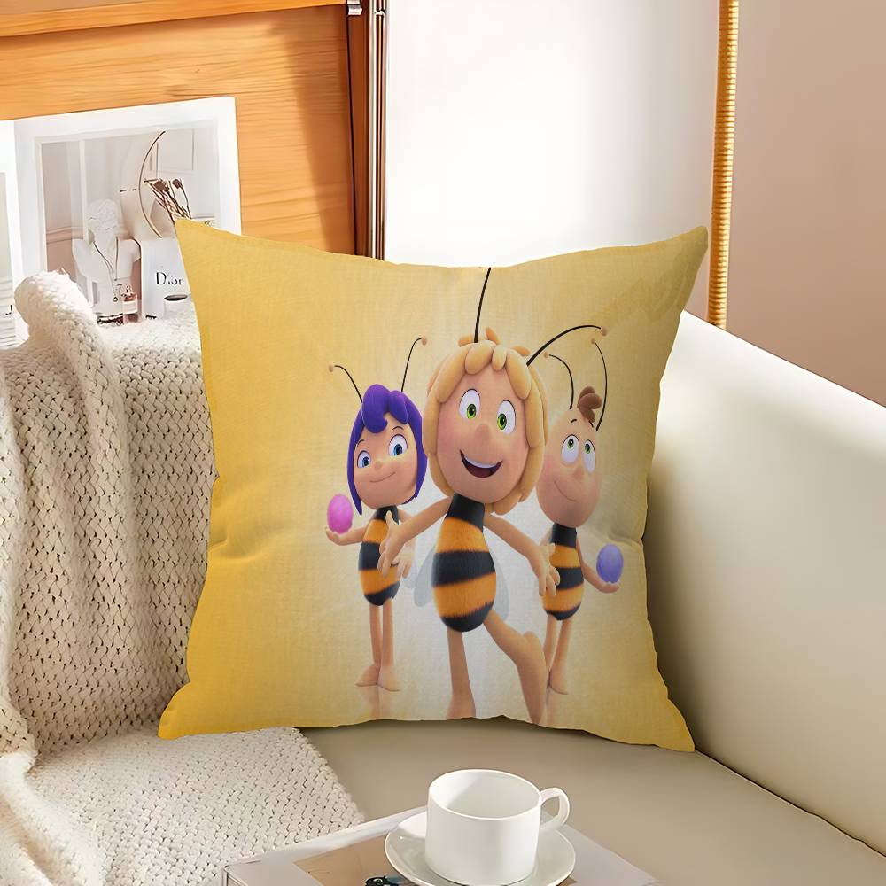 Bee M-Maya Pillow Gift Home Office Decoration Bedroom Sofa Car Cushion Cover Case 45X45