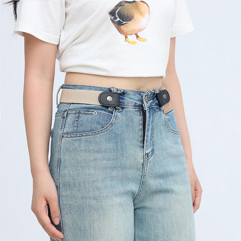 Lazy Belt Invisible and Traceless Belt for Men and Women Elastic Elastic Students Military Training Jeans Belt Waistband Closure Tool