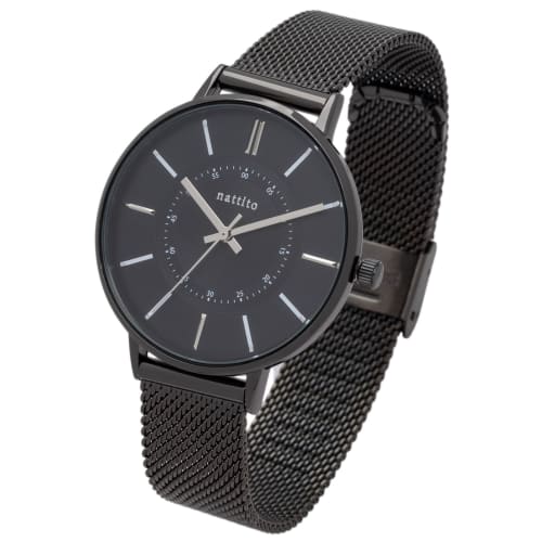 Fieldwork Watch, Men's & Women's, Analog, Simple Design, Unisex, Metal Band, Unish, Black, JN033-4