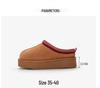 Women's Winter Ethnic-Style Fur Lined Leather Snow Boots with Thick Soles