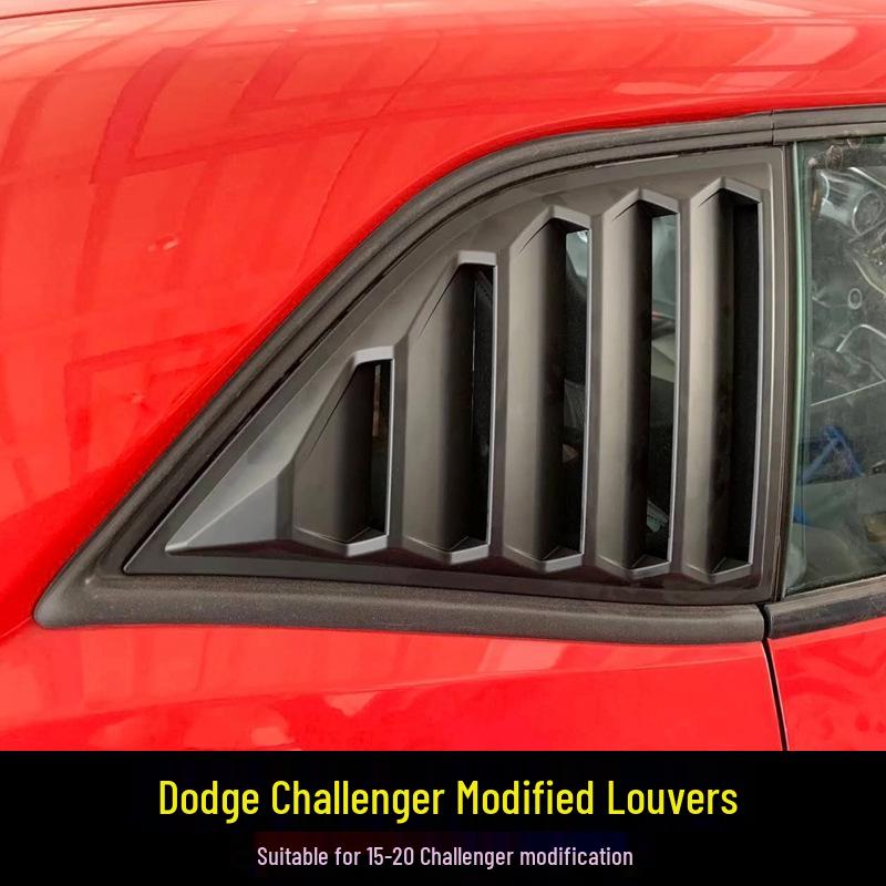 Compatible Rear Window & Side Louvers for 15-23 Dodge Challenger