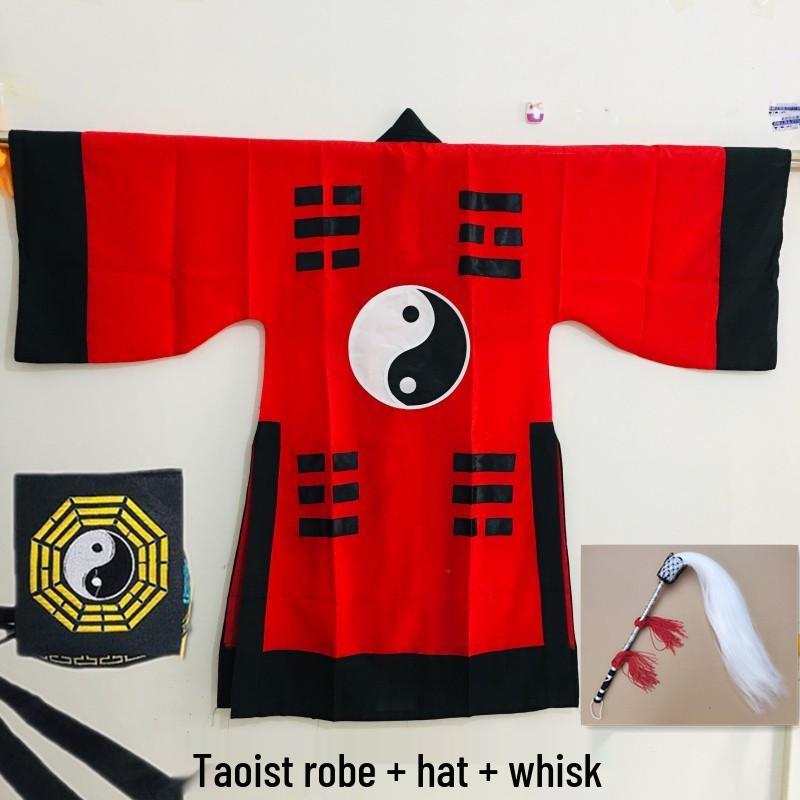 Taoist Long Robe Set - Ancient Wuxia Costume, Tai Chi, Bagua Sutra Attire Inspired by Lam Ching-ying