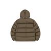 Lee Letter Pattern Zipper Duck Down Warm Hooded Down Jacket Unisex outerwear Beige LE2304DP04BE