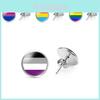 Elegant Rainbow Flag Theme Metal Stud Earrings Simple And Stylish Design 2022