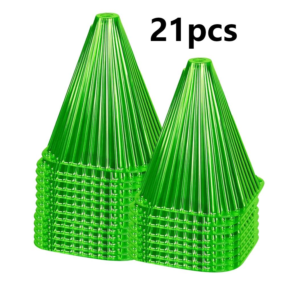 5-31Pcs Growth Box Planting Tent Reusable Square Use Plant Clock Cover To Protect Plants From Bird Frost and Snail Damage Green