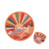 Round Shape Folding Fan Flower Pocket Fans Portable Cooling Fans  Home Room