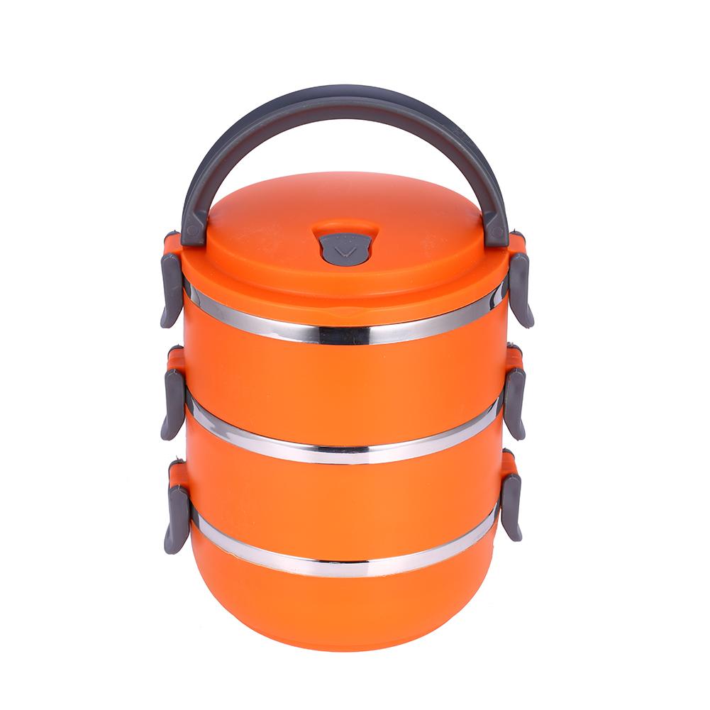 Round 1/2/3/4Layer Durable Stainless Steel Lunch Box Bento Picnic Food Container