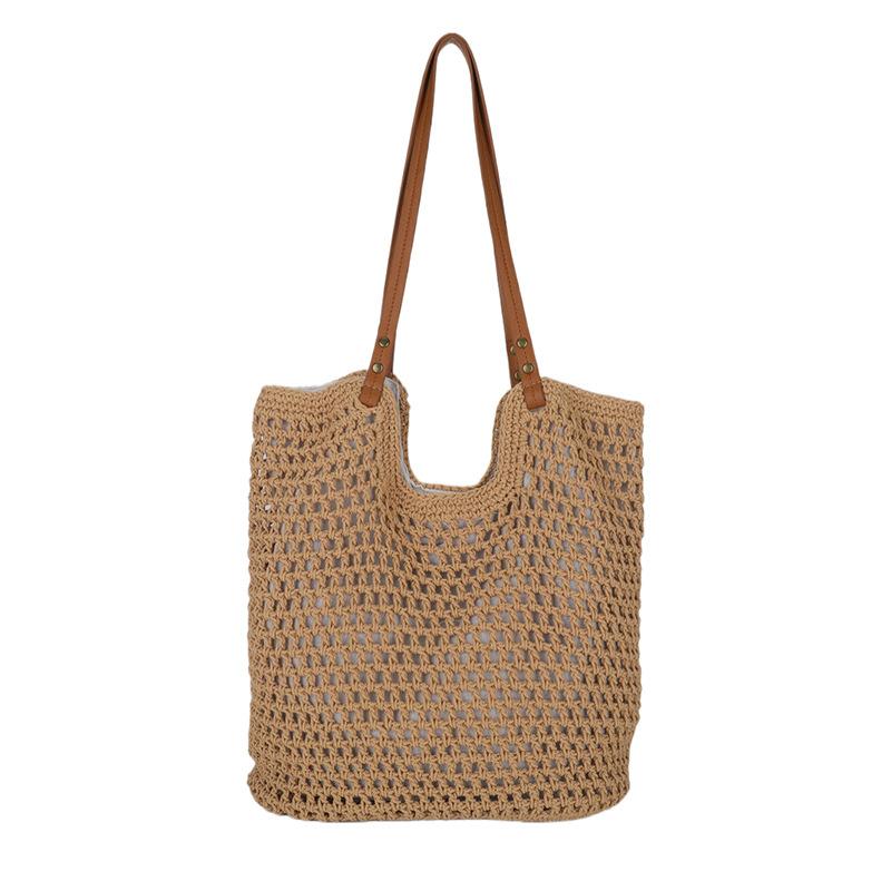 Spring and Summer New Woven Shoulder Bag Niche Design Fashionable Versatile Large-capacity Tote Bag Commuter Portable Bag