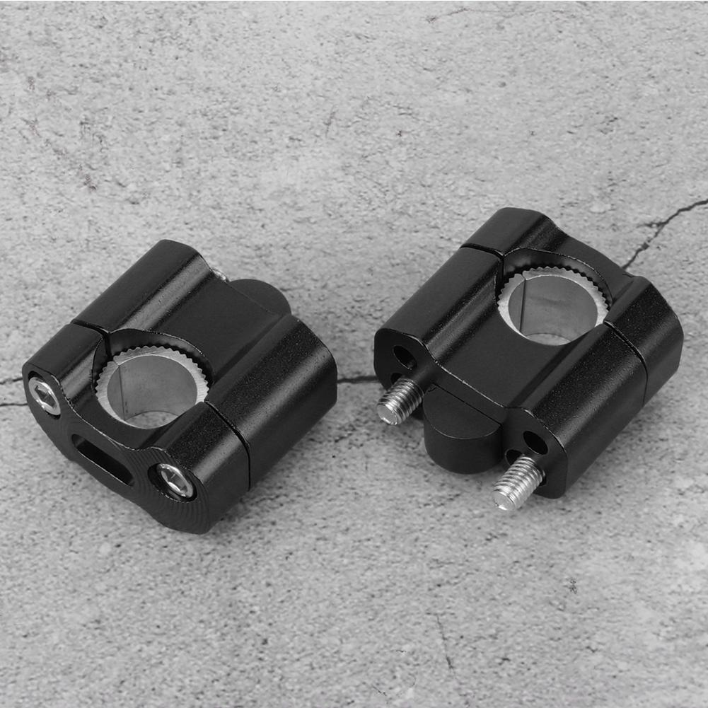 Pair 22mm28mm 18in 78in Motorcycle Handlebar Mount Clamps Riser Adapter CNC Aluminum AlloyBlack