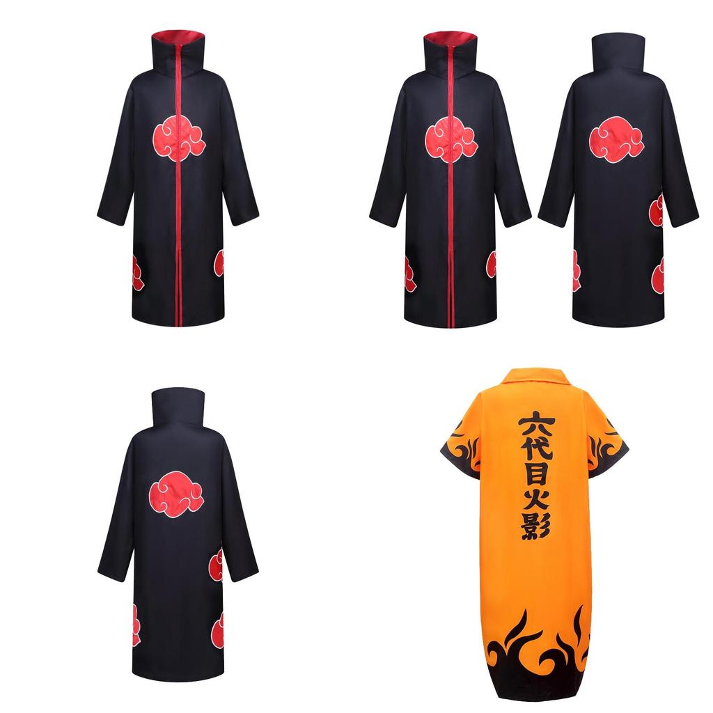 Živě červený obláčkový plášť Japonské anime Cosplay kostým Pro všechna roční období