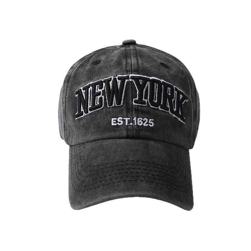 Trendy Women's Korean Denim Baseball Cap, Embroidered, Large Fit, Sun-Protection, Perfect for Spring & Summer.