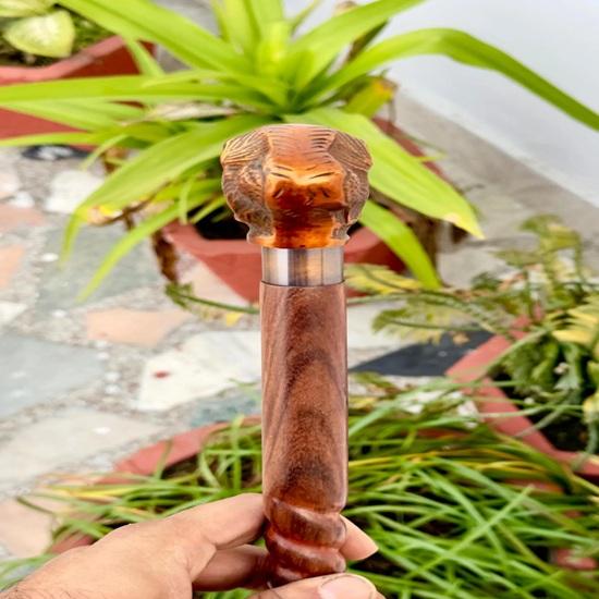 91.44 Cm Walking Stick with Rabbit Head Handle, Luxury Wooden Brass Stick Best Giftsfor Men, Women