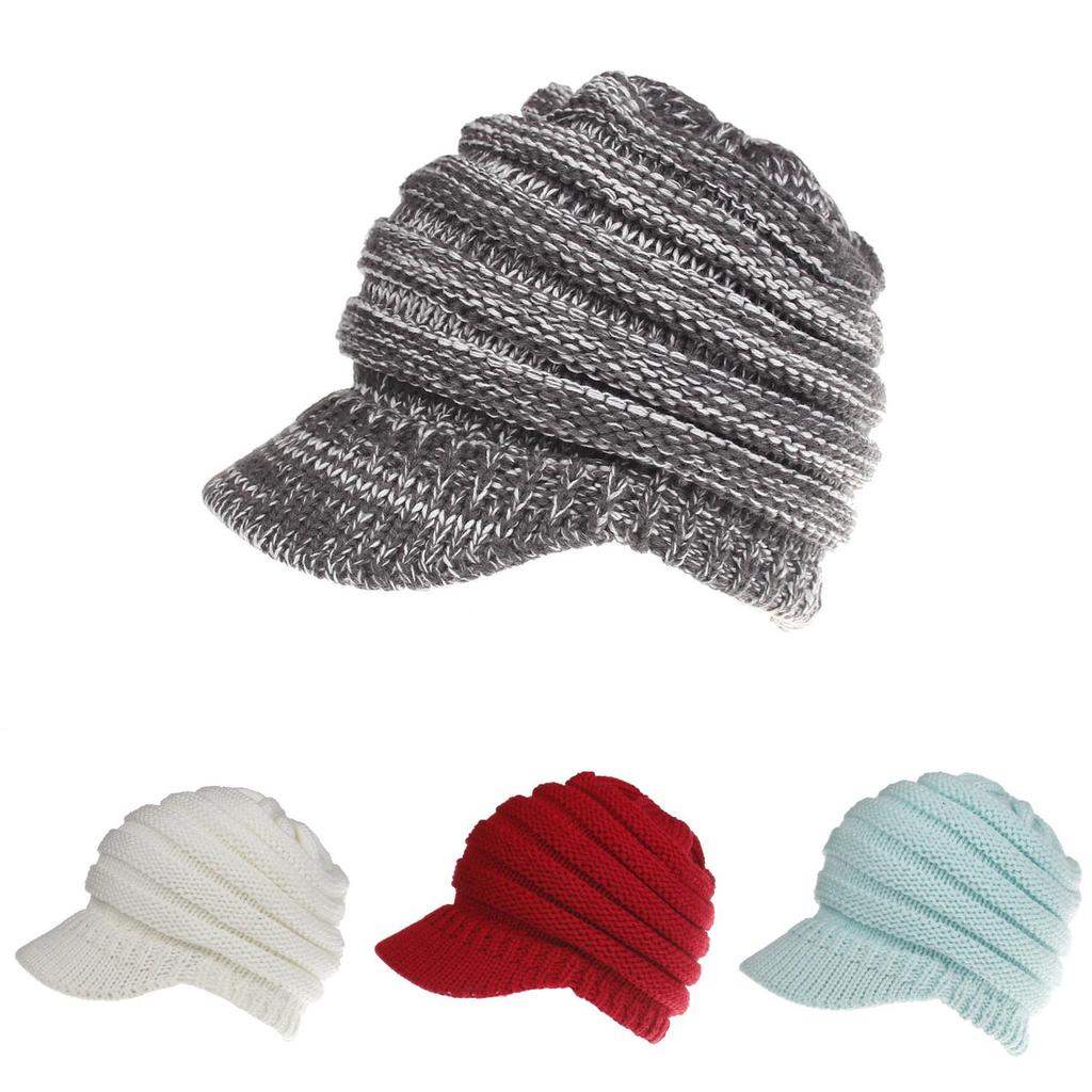 Fashionable Women's Messy Bun Beanie With Soft Stretch Knit For Winter Comfort