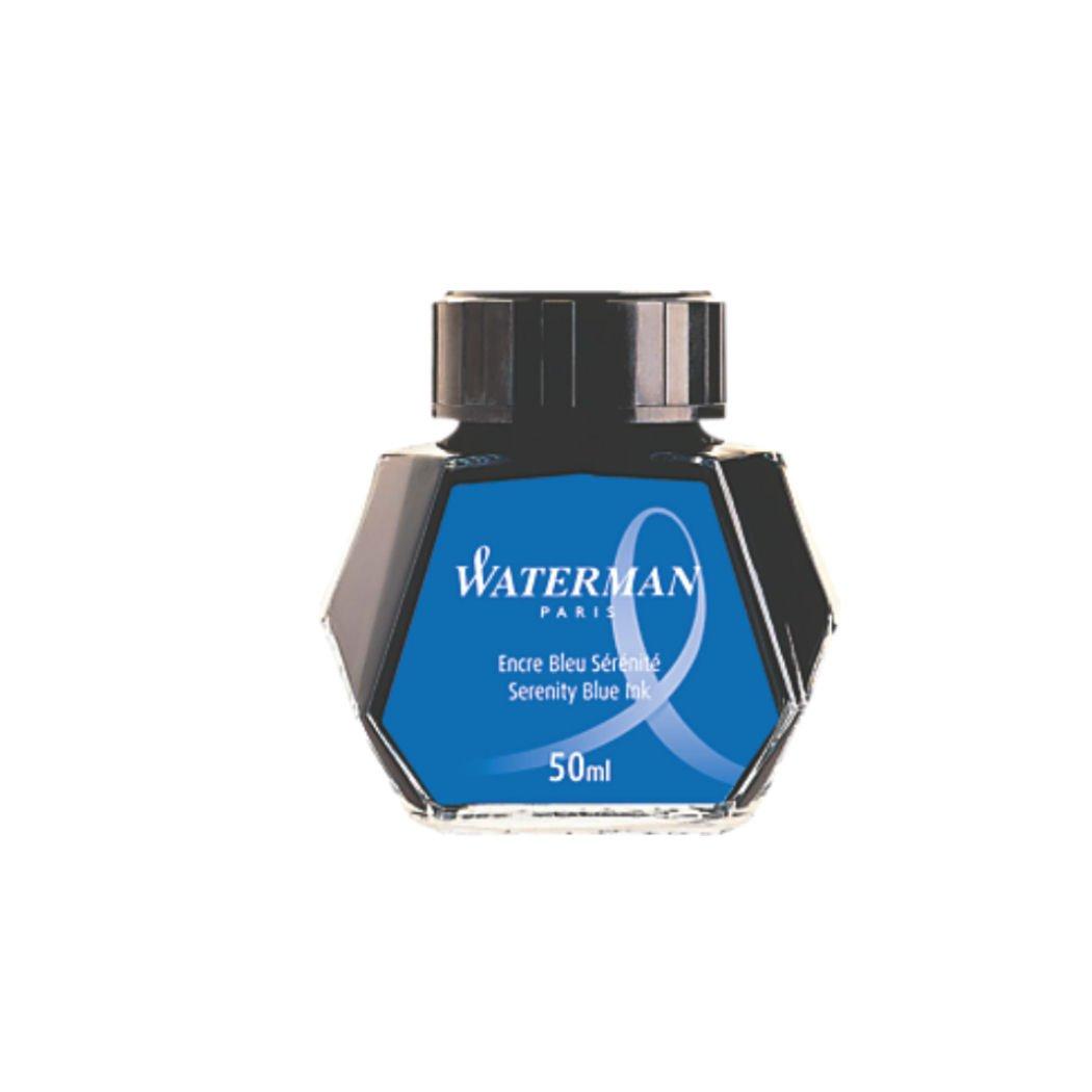 

Waterman Bottled Ink Serenity Blue S0110720 50ml set Officially imported (Florida Blue) 12-box