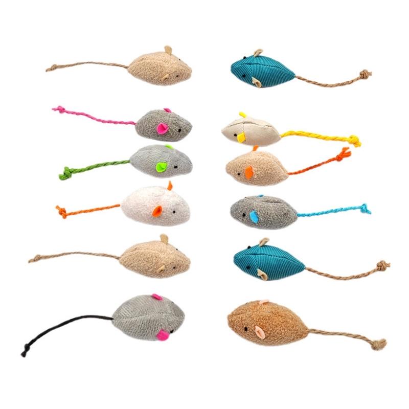 Plush Mouse Cats Chewing Toy Mouse Safe Improve Mood Toy Catnips Improve Mood Gift for Kitten
