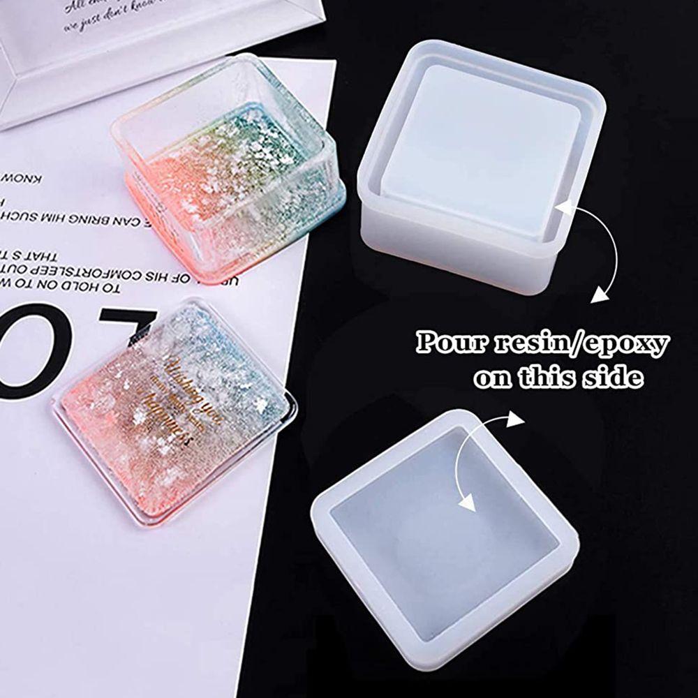 Making Props Heart Flower Shaped Epoxy Resin Silicone Casting Mould Storage Box Molds Crystal Glue