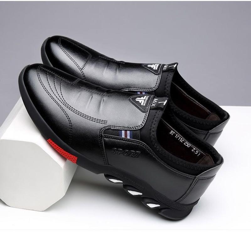 fashion Casual Men Leather Shoes Spring Autumn Walking Breahtable Sneakers Man Luxury Brand Formal Footwear Lace-up Zapatos De Hombre