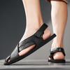 TUINANLE Herren Sommer Slip-On Sandalen: Rutschfest, Weich, Stilvoll, Lässig, Große Größen, Ledersandalen