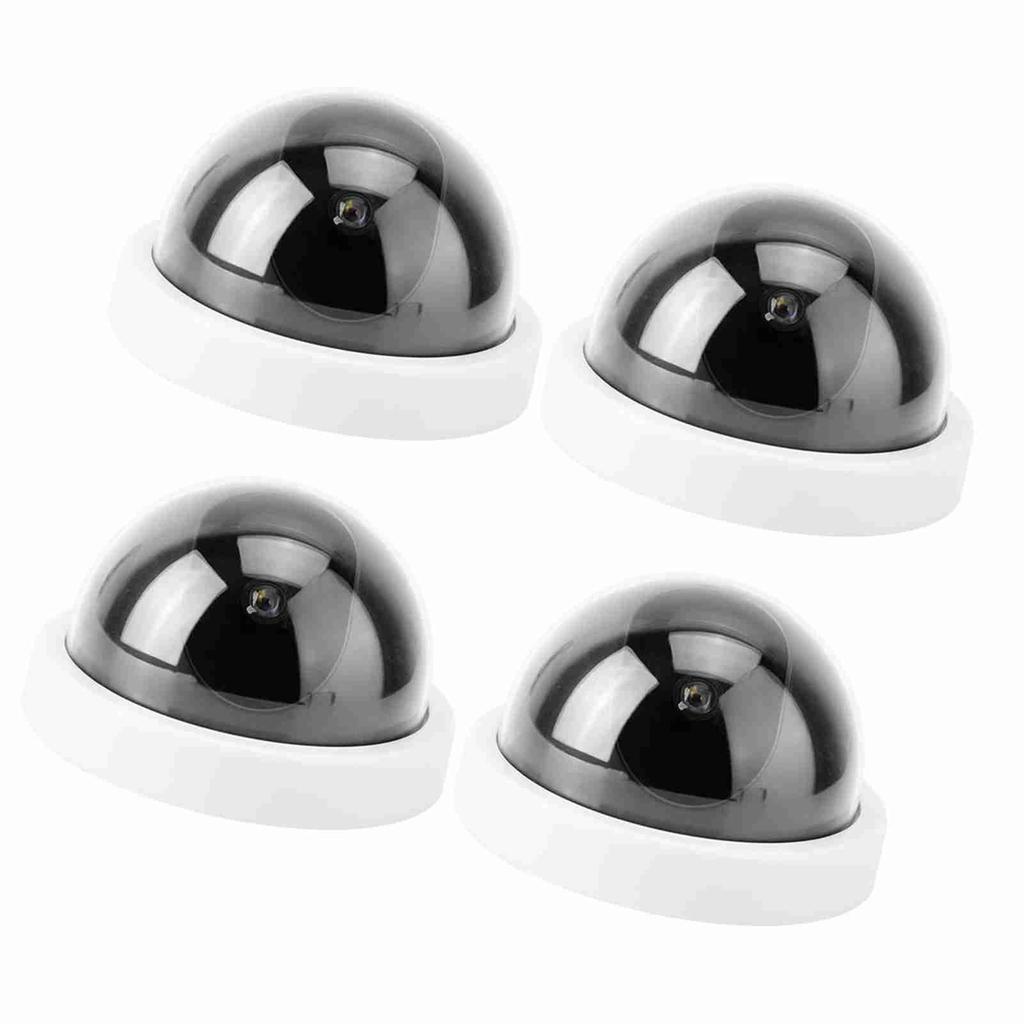 4pcs Dome Simulation Camera CCTV Dummy Fake Security Camera With Flashing Led Light