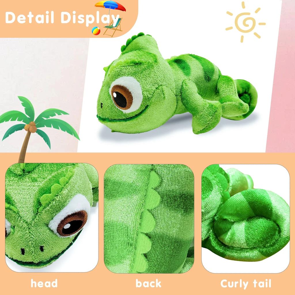 Fast Shipping Pascal Rapunzel Chameleon Plush Toy Soft Stuffed Animals Plush Shoulder Plush Suitable For Parties Perfect Gift