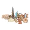 17Pcs Miniature Ancient Buildings Set Plastic Around The World City Miniatures Buildings Egyptian Pyramid Model Kit Decoration