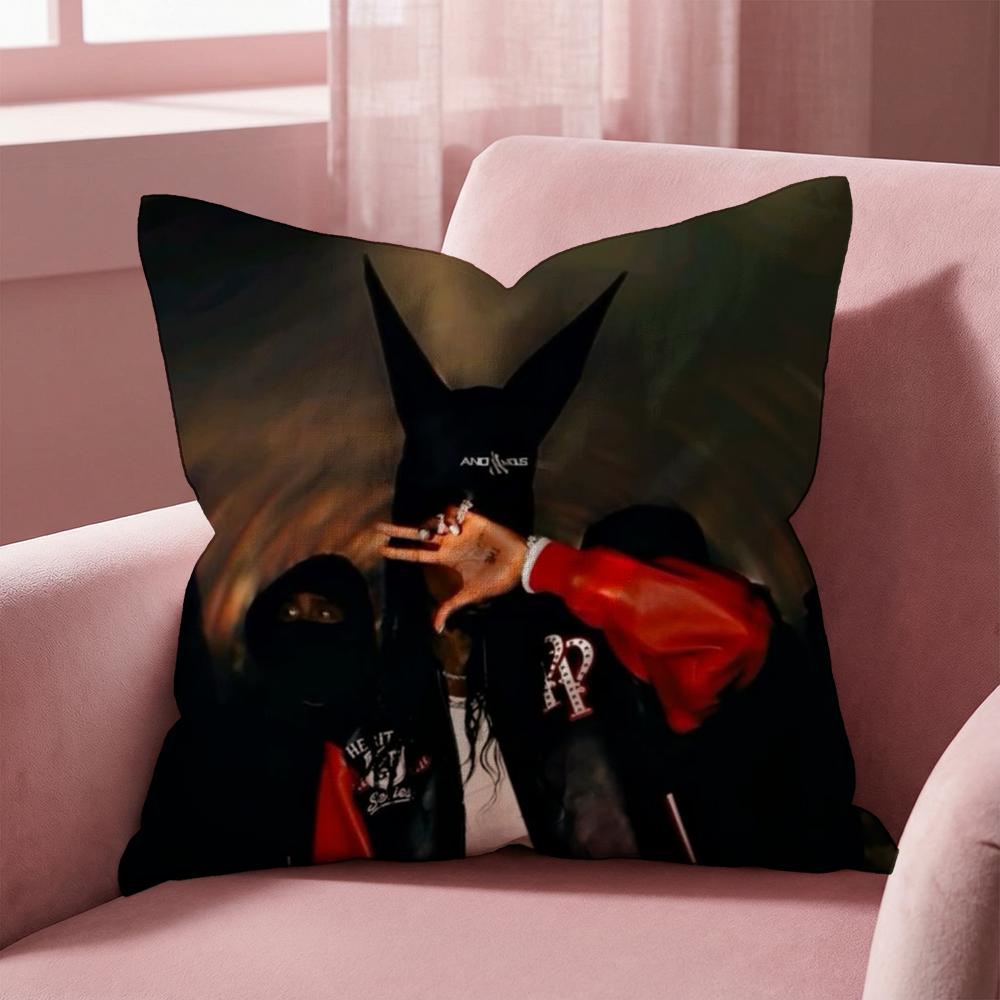 P-Playboi Carti SINGER Cushion Cover Multi-Scene Pillow Cover for Home & Car - Reversible, Soft & Durable for Daily Use