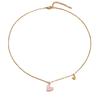 New hot-selling necklace women, simple and versatile, high-end sense of love, drip oil collarbone chain, niche light luxury item decoration