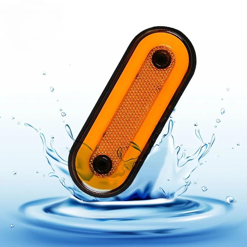 5Pcs 12V/24V Truck Side Marker Light LED Trailer Lights Reflector Van Clearance Lights for Scania for DAF Truck for Isuzu