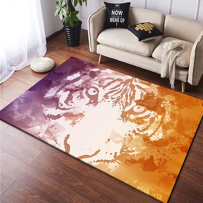 Tiger Print Rug Wild Animal Fur Pattern for Living Room Home Decor Area Rug Skin Fur Luxury Soft Carpet Perfectly In Bedroom
